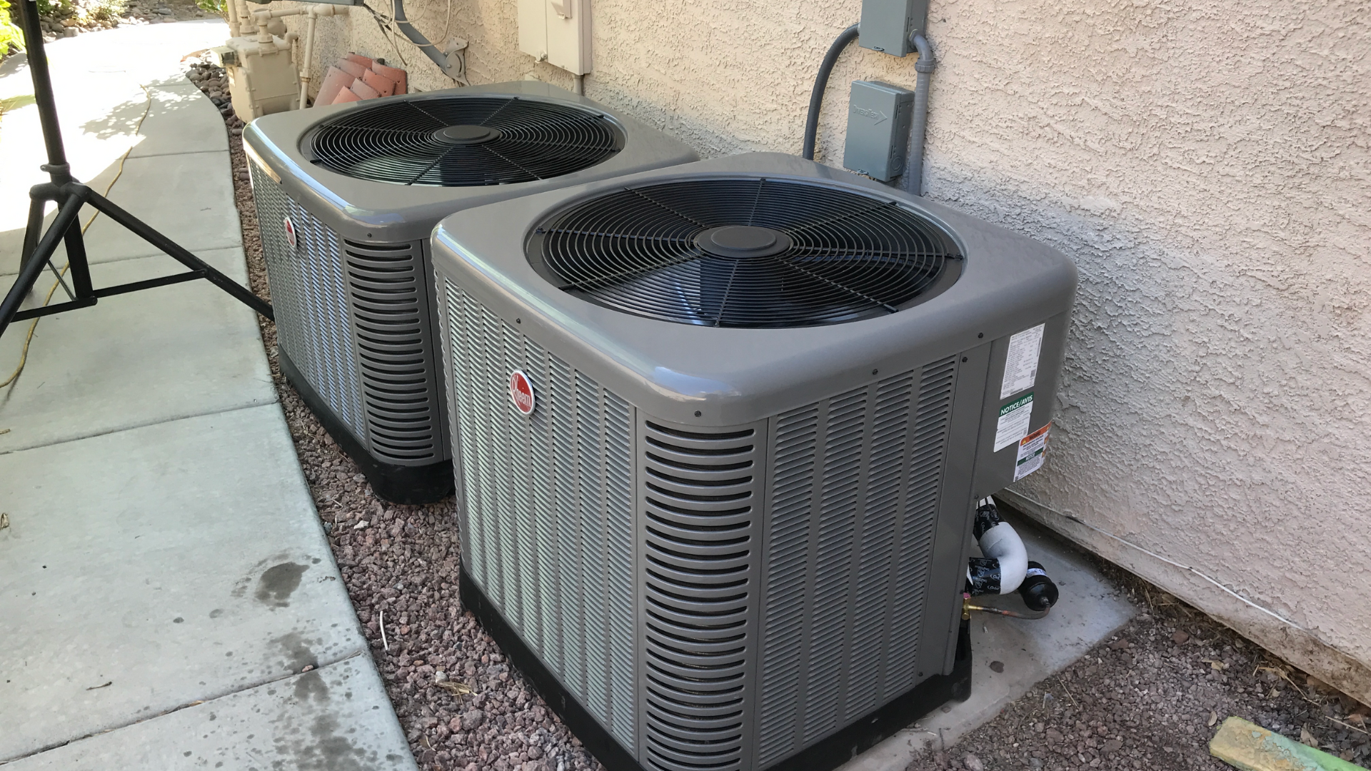 Residential air conditioning installation